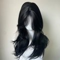 Luxurious Body Wavy Rose Headband Wig with French Bangs - Premium Quality Synthetic Hair