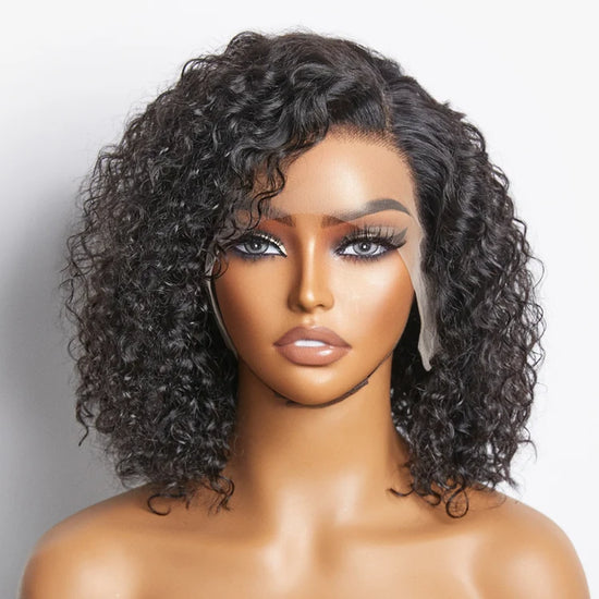Tedhair 150% Density 13X4 Pre-Plucked Lace Frontal Bob Wig Curly