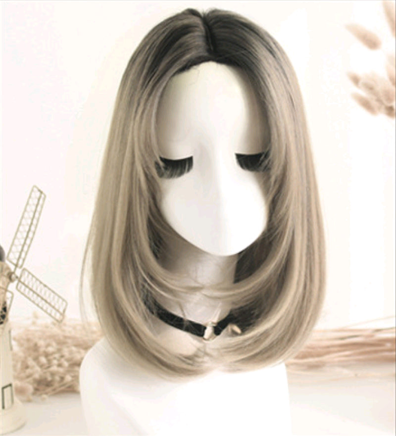Wig in the Long Straight Hair Fashion Realistic Wig Wig Long Straight Hair