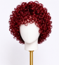 99J Burgundy Afro Puff Pixie Bob Glueless Lace Human Hair Wig