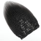 Kinky Straight Natural Clip-In Human Hair Extensions