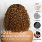 Tedhair 150% Density 5X5 Closure Lace with Boho Braids Pre-Cut Glueless Lace Wig Ombre Brown Highlight Curly