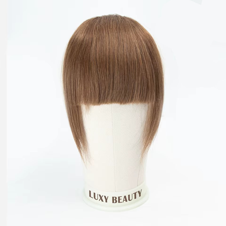 Human Hair Clip-In Bangs 3D Blunt Cut Extensions