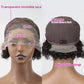 99J Burgundy Highlight Honey Colored Short Curly Pixie Cut Lace Wig Pre Plucked Bob Wig 13X2 Lace Front Curly Human Hair Wigs