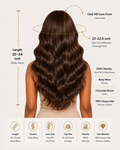 Chocolate Brown Body Wave Glueless HD Lace Human Hair Wig