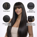 3x1 Middle Part Bone Straight Brazilian Wig
