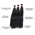 Straight Human Hair Bundles – Natural Color Weave