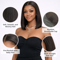 Straight Bob Lace Front Wig – 13x4 Glueless, 250% Density Human Hair
