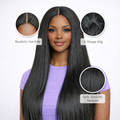 V Part Straight Wig – 100% Human Hair, No Sew U Part Half Wig, Ready to Wear
