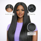 V Part Straight Wig – 100% Human Hair, No Sew U Part Half Wig, Ready to Wear