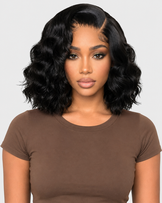Gorgeous 13X6 Glueless HD Lace Front Wig - Body Wave Brazilian Human Hair Short Bob, Pre-Plucked & Ready to Wear for Effortless Style!
