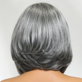 Gray Color 4X4 Lace Closure Human Hair Wigs for Women Mix Silver Lace Closure Wigs Pre Plucked 8 Inches Short BOB Wigs Hairugo