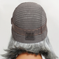 Gray Color 4X4 Lace Closure Human Hair Wigs for Women Mix Silver Lace Closure Wigs Pre Plucked 8 Inches Short BOB Wigs Hairugo