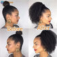 Ponytail Human Hair Kinky Curly Ponytail Brazilian Drawstring Ponytail Clip in Hair Extensions Remy Human Hair Curly Hair Tail