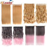 Alileader Favourite Synthetic 5Clips In Hair Long Wave Clip In Hair Extension Synthetic Hair Extensions Ombre Fake Hairpieces