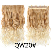 Alileader Favourite Synthetic 5Clips In Hair Long Wave Clip In Hair Extension Synthetic Hair Extensions Ombre Fake Hairpieces