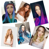 Alileader Favourite Synthetic 5Clips In Hair Long Wave Clip In Hair Extension Synthetic Hair Extensions Ombre Fake Hairpieces