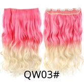 Alileader Favourite Synthetic 5Clips In Hair Long Wave Clip In Hair Extension Synthetic Hair Extensions Ombre Fake Hairpieces