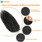 Ponytail Human Hair Kinky Curly Ponytail Brazilian Drawstring Ponytail Clip in Hair Extensions Remy Human Hair Curly Hair Tail