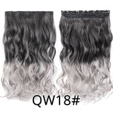 Alileader Favourite Synthetic 5Clips In Hair Long Wave Clip In Hair Extension Synthetic Hair Extensions Ombre Fake Hairpieces