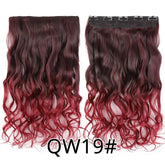 Alileader Favourite Synthetic 5Clips In Hair Long Wave Clip In Hair Extension Synthetic Hair Extensions Ombre Fake Hairpieces