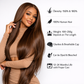13X4 Chocolate Brown Straight Lace Front Wigs Human Hair 13X6 Transparent HD Lace Frontal Wig Pre Plucked Brown Glueless Wigs