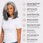 Layered Blowout Salt & Pepper Glueless Human Hair Wig Pre Cut 6.5X1.5 Lace Short Bob Side Part Grey Wig 150% Density