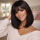 2x1 Straight Bob Wig with Bangs – Brazilian Human Hair