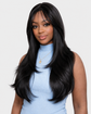 Luxurious Body Wavy Rose Headband Wig with French Bangs - Premium Quality Synthetic Hair