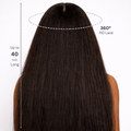 360° HD Lace Front Wig – 40-Inch Kinky Yaki Straight Human Hair