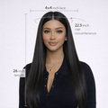 4x4 HD Lace Closure Wig – Straight, 180% Density, Glueless Human Hair