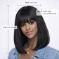2x1 Straight Bob Wig with Bangs – Brazilian Human Hair