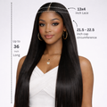 Straight Wigs Human Hair 13X4 Straight Lace Front Human Hair Wig Pre Plucked HD Transparent 30 Inch Lace Frontal Straight Human Hair Wigs for Women with Baby Hair 180 Density Natural Black