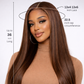 13X4 Chocolate Brown Straight Lace Front Wigs Human Hair 13X6 Transparent HD Lace Frontal Wig Pre Plucked Brown Glueless Wigs