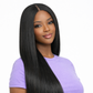 V Part Straight Wig – 100% Human Hair, No Sew U Part Half Wig, Ready to Wear