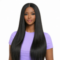 V Part Straight Wig – 100% Human Hair, No Sew U Part Half Wig, Ready to Wear