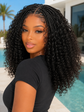 Natural Black Boho Braids Front Curly Glueless Human Hair Wig