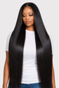 Natural Black Bone Straight Glueless HD Lace Human Hair Wig