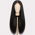 Natural Black Bone Straight Glueless HD Lace Human Hair Wig