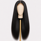 Natural Black Bone Straight Glueless HD Lace Human Hair Wig