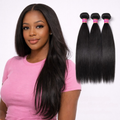 Straight Human Hair Bundles – Natural Color Weave