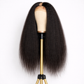 Kinky Straight V-Part & U-Part Drawstring Wig – 100% Human Hair
