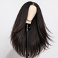 Kinky Straight V-Part U-Part Human Hair Wig – 150% Density, Minimal Leave-Out