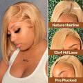 Short Bob Wig Human Hair Straight 13X6 Lace Front Wig Human Hair Bob Wigs