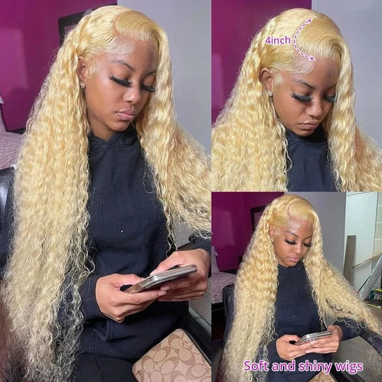 Blonde HD Lace Front Wig – 13x4/13x6 Deep Wave Human Hair Wig