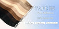 Straight Mini Tape-In Hair Extensions – Seamless Skin Weft, 100% Human Hair (12"–24")