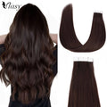 Straight Mini Tape-In Hair Extensions – Seamless Skin Weft, 100% Human Hair (12"–24")