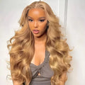 30-Inch Honey Blonde Body Wave Wig – HD Lace Front, 200% Density Human Hair