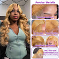 30-Inch Honey Blonde Body Wave Wig – HD Lace Front, 200% Density Human Hair