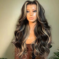 30-Inch Ombre Blonde Body Wave Wig – 13x4 HD Lace Front, 1B/27 Highlight Human Hair